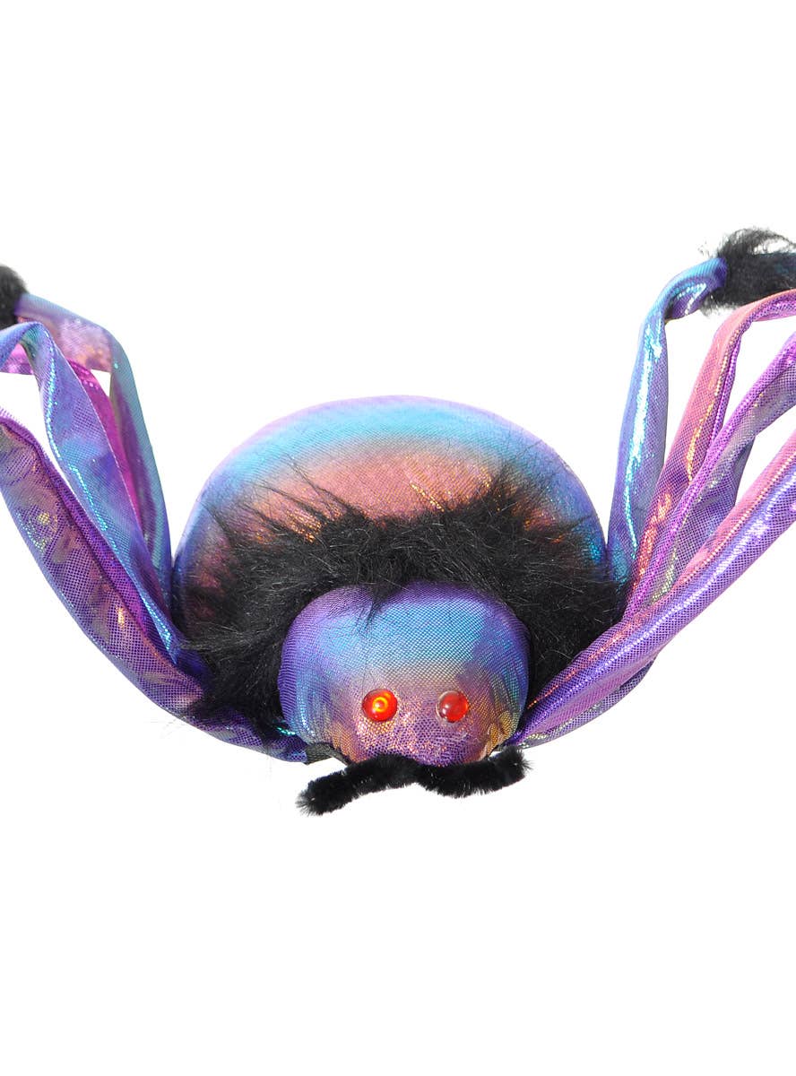 Image of Iridescent Purple Large Spider Halloween Decoration - Alternate Image