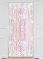 Image of Iridescent Pink Foil Tassel 2m x 90cm Backdrop Decoration