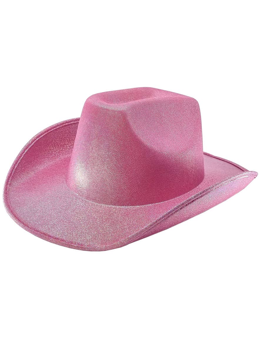 Image of Iridescent Pink Shimmer Cowgirl Costume Hat