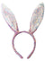 Image of Sparkly Purple Sequin Bunny Ears Costume Headband