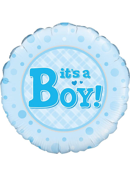 Image of Its a Boy Round Blue 45cm Foil Balloon