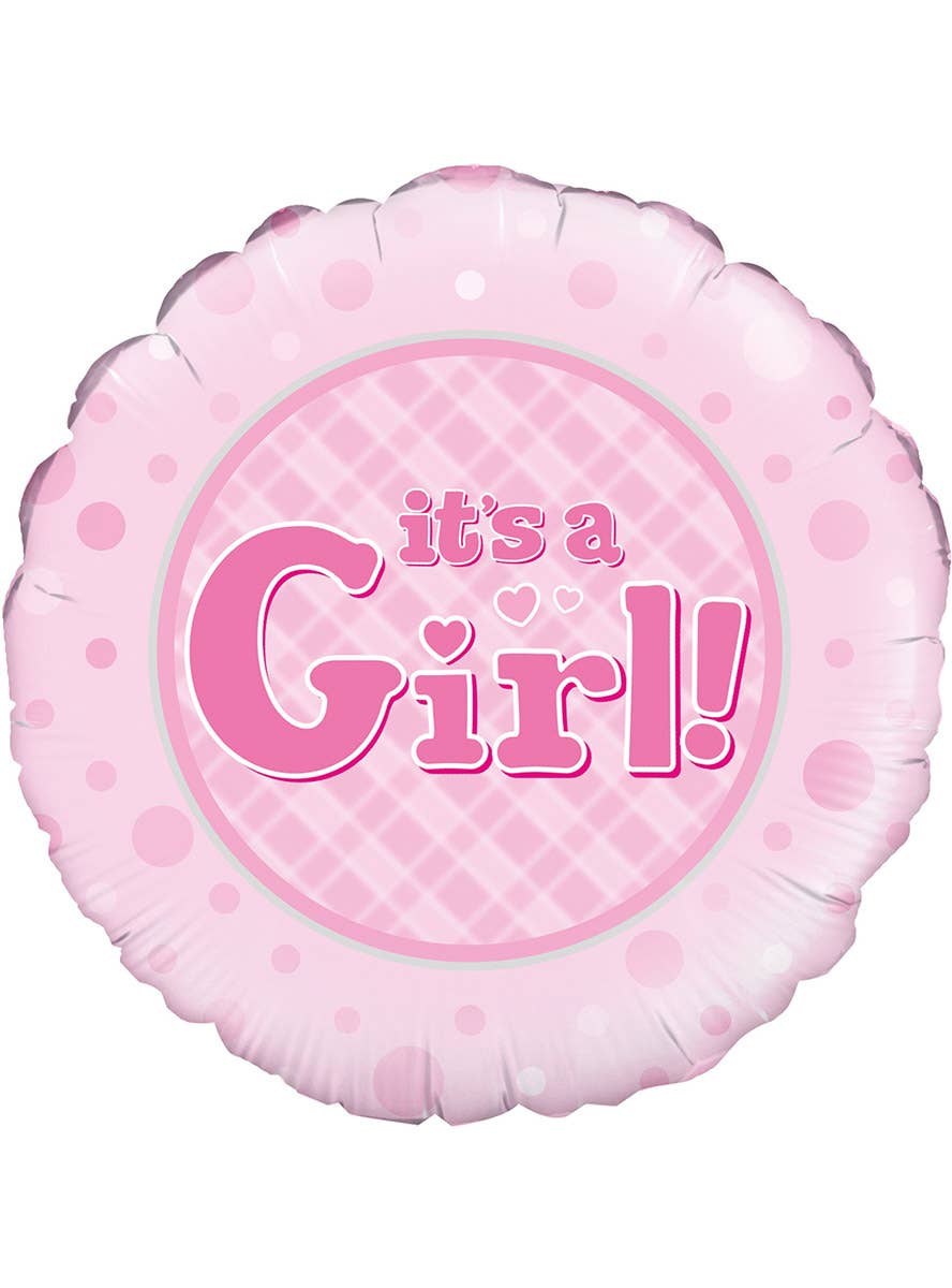 Image of Its a Girl Round Pink 45cm Foil Balloon