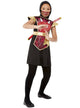 Image of Japanese Red Ninja Warrior Girls Costume - Main Image