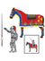 Image of Medieval Jouster with Horse Cut Out Decorations