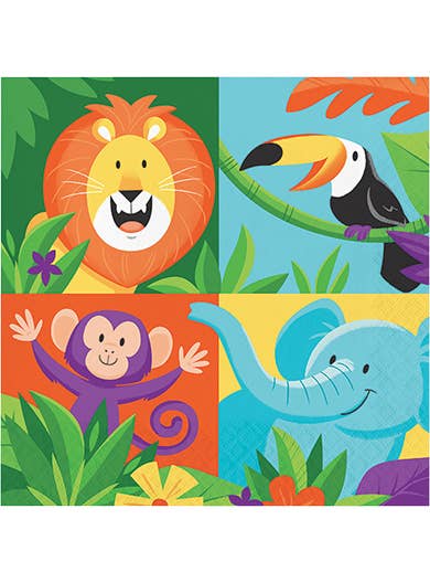 Image Of Jungle Safari 16 Pack Paper Lunch Napkins