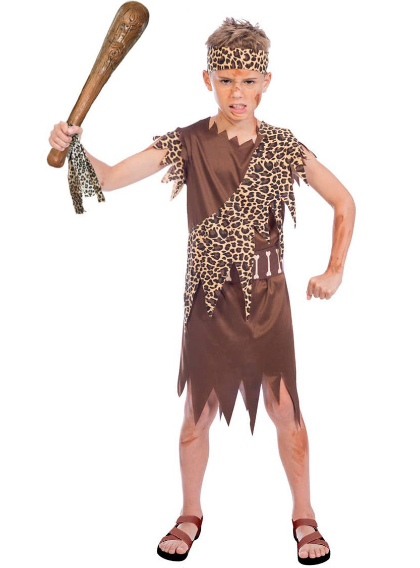 Boys Leopard Print Caveboy Costume