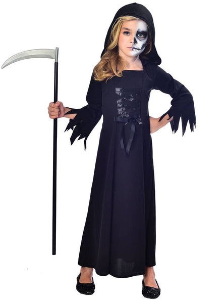 Image of Girly Grim Reaper Kids Halloween Costume