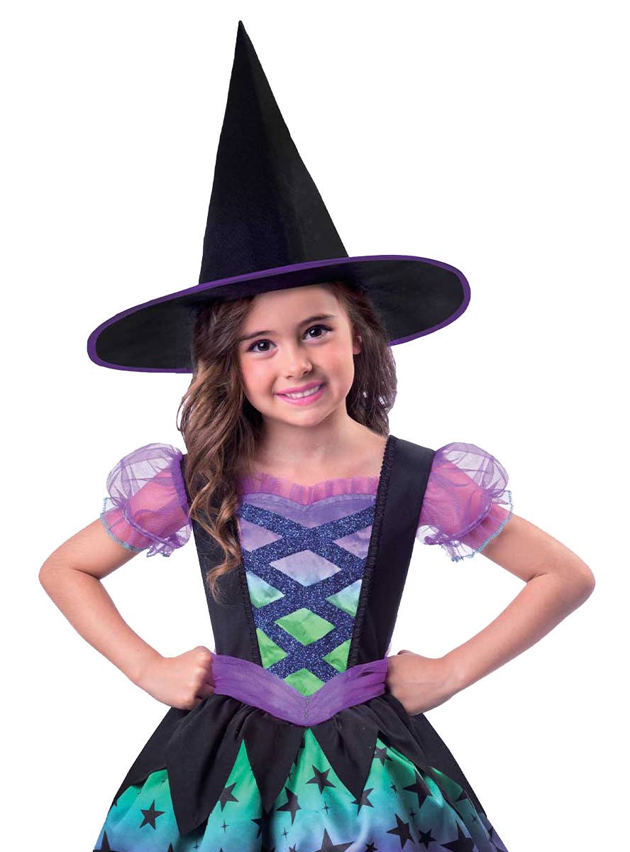 Image of Spell Casting Cutie Girls Witch Halloween Costume - Close Image