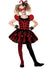 Image of Harlequin Cutie Girls Red and Black Halloween Costume