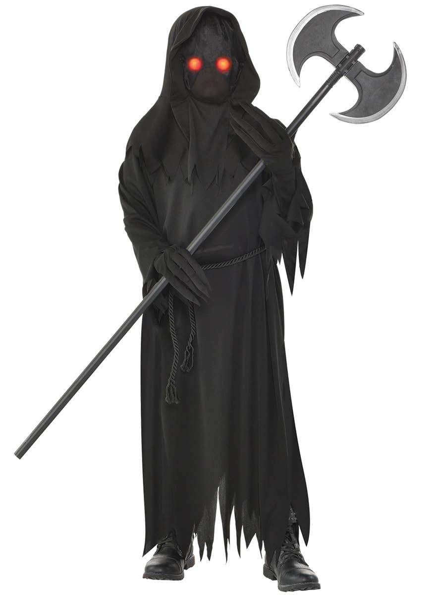 Image of Glaring Grim Reaper Boys Halloween Costume - Main Image