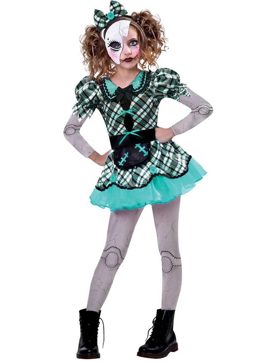 Image of Dark Doll Teen Girls Halloween Costume - Main Image