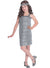 Girls Silver Flapper Dress Costume with Fringing