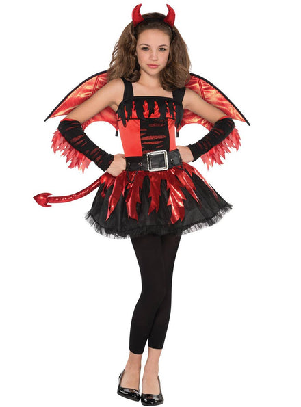 Image of Daring Devil Teen Girls Halloween Costume - Main Image