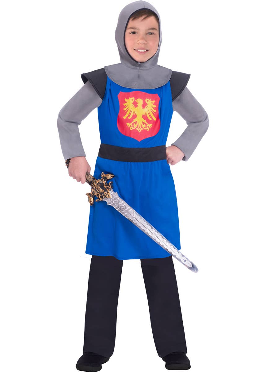 Boys Blue Medieval Knight Costume