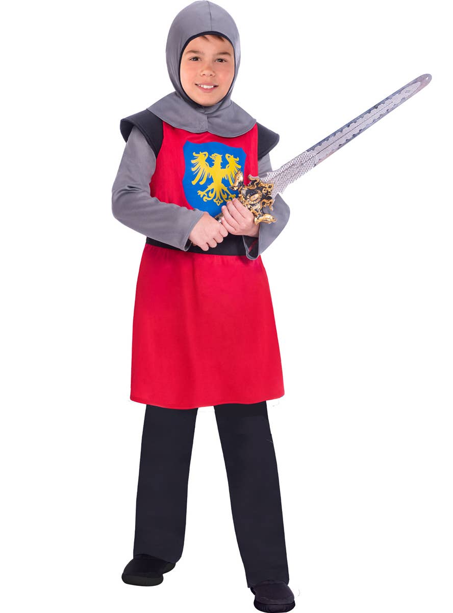 Boys Red Medieval Knight Costume