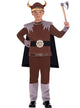 Boys Brown Viking Fancy Dress Costume