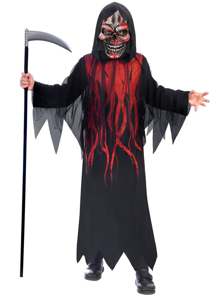 Image of Dark Shadow Grim Reaper Boys Halloween Costume - Main Image