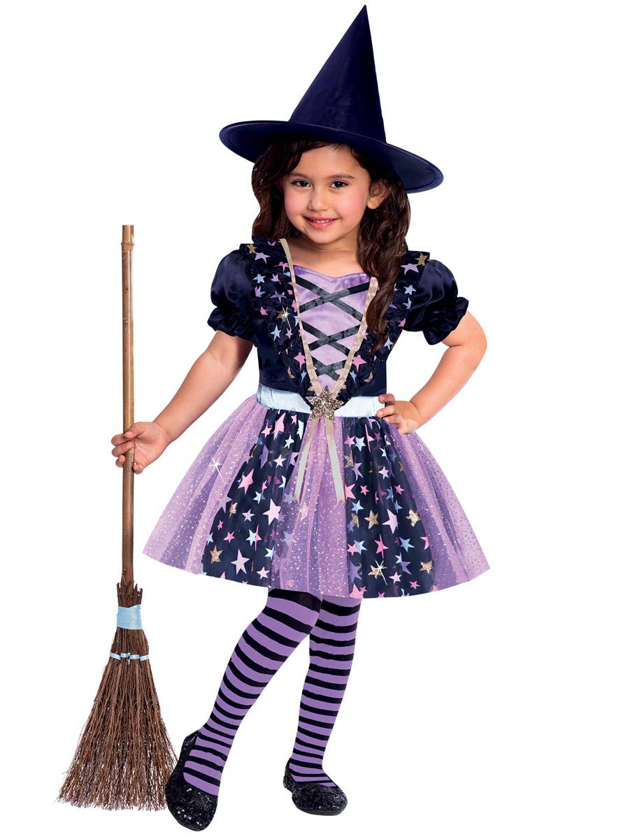 Image of Midnight Witch Toddler Girls Halloween Costume - Main Image