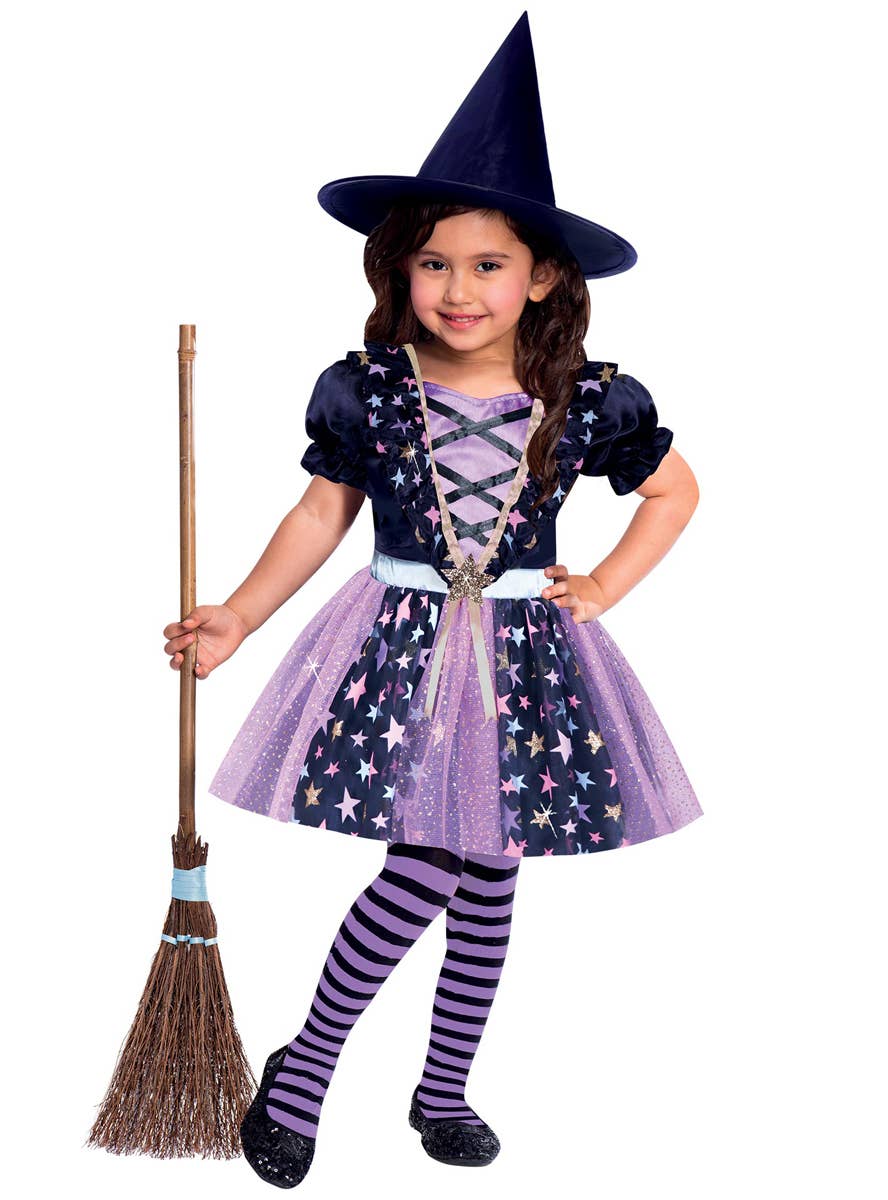 Image of Midnight Witch Girls Halloween Costume - Main Image