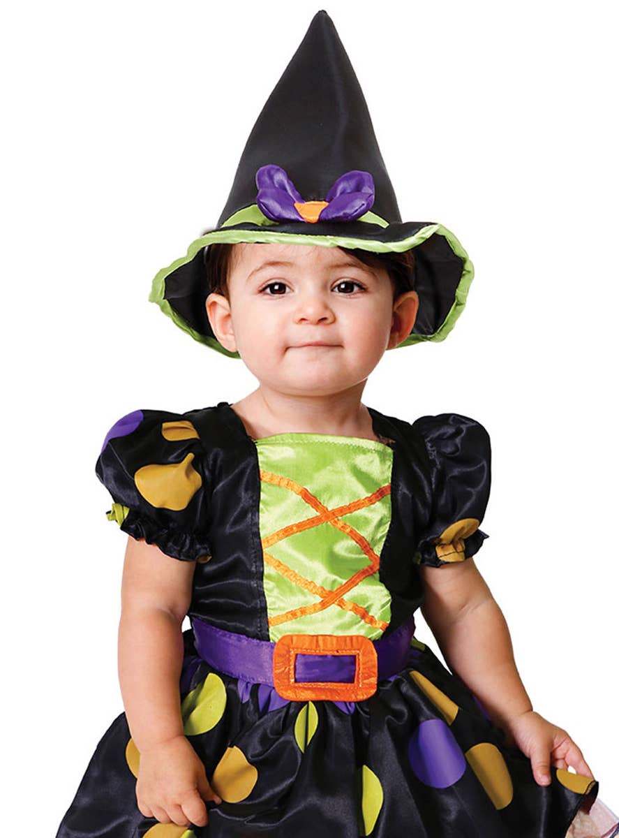 Image of Cauldron Cutie Infant and Toddler Witch Halloween Costume - Close Image