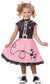 Poodle Cutie Toddler Girls 1950's Rock and Roll Costume Front View