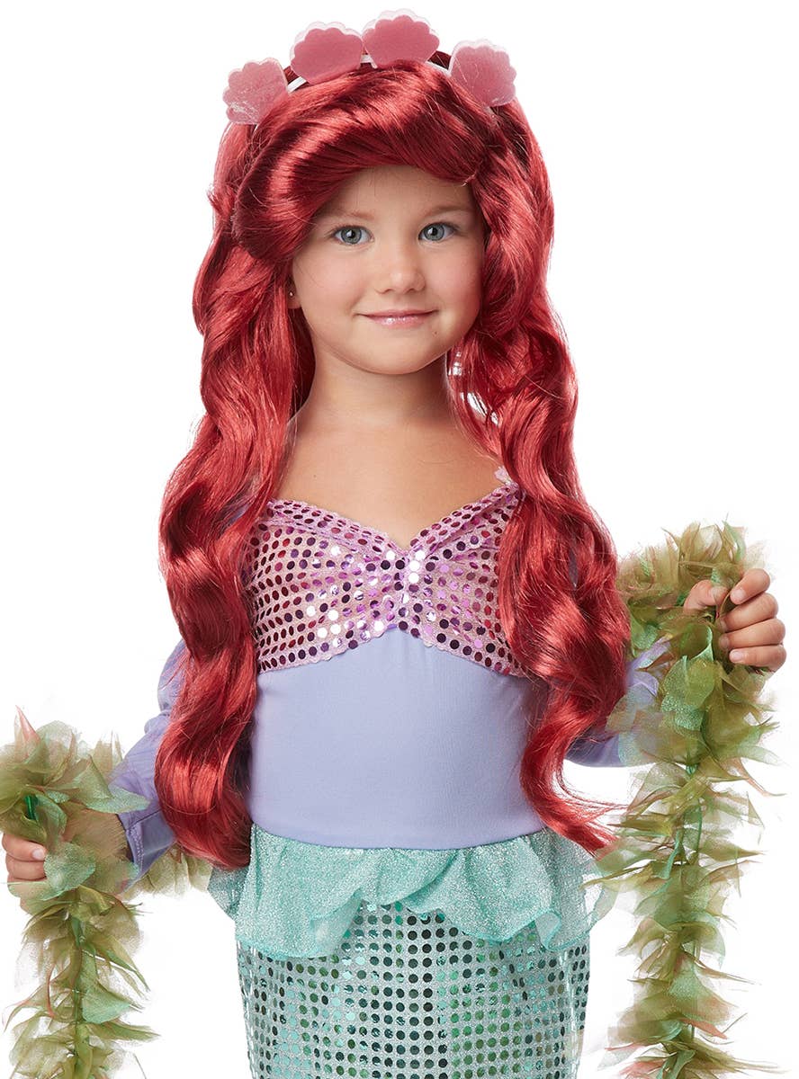 Girl's Little Mermaid Ariel Costume Close Up View