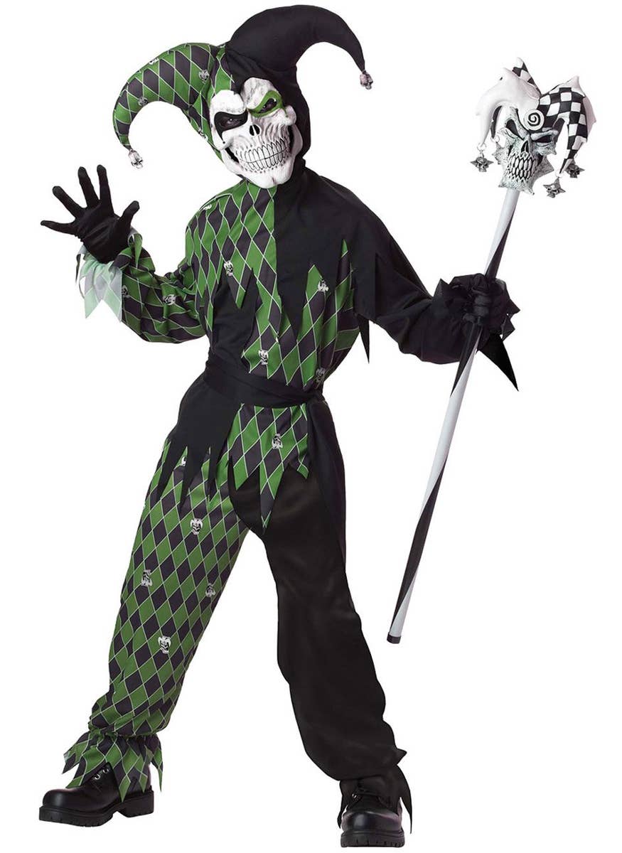 Jokes On You Boys Scary Jester Halloween Costume - Main Image