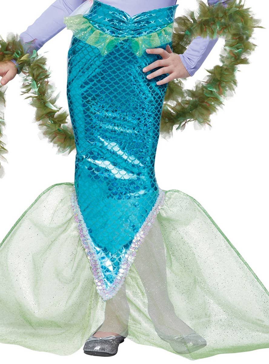 Girls Magical Mermaid Fancy Dress Costume Tail Image