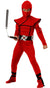 Boys Red Ninja Japanese Warrior Costume Main Image