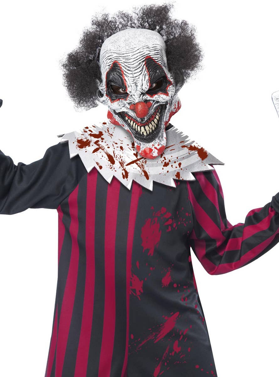 Psycho Clown Boy's Evil Circus Halloween Fancy Dress Front