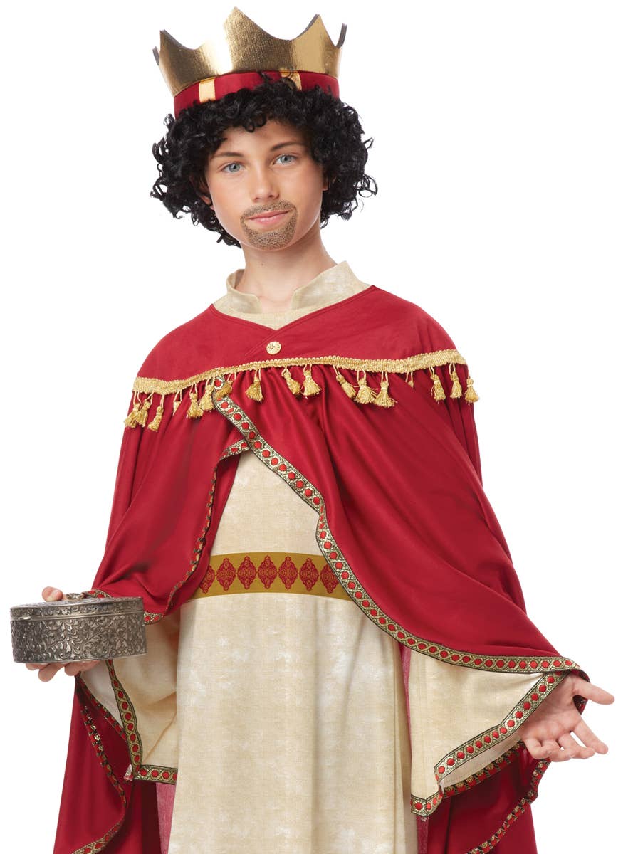 Melchior of Persia Boy's Wise Men Christmas Nativity Play Costume Close Up Image