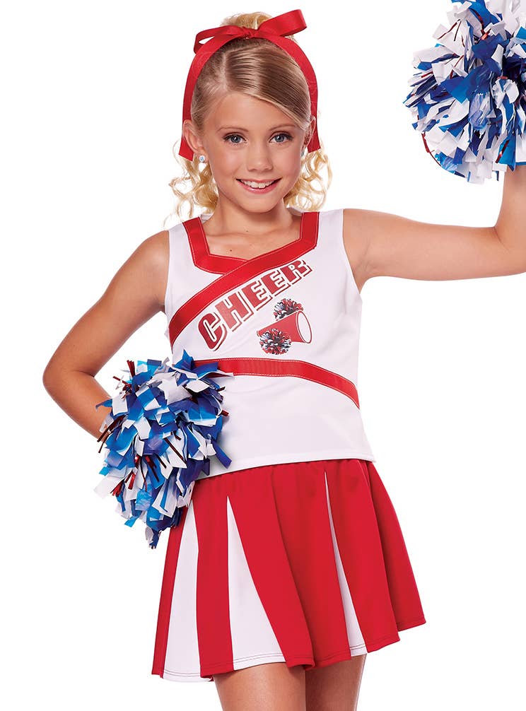 Girl's High School Cheerleader Costume Uniform Close Up View