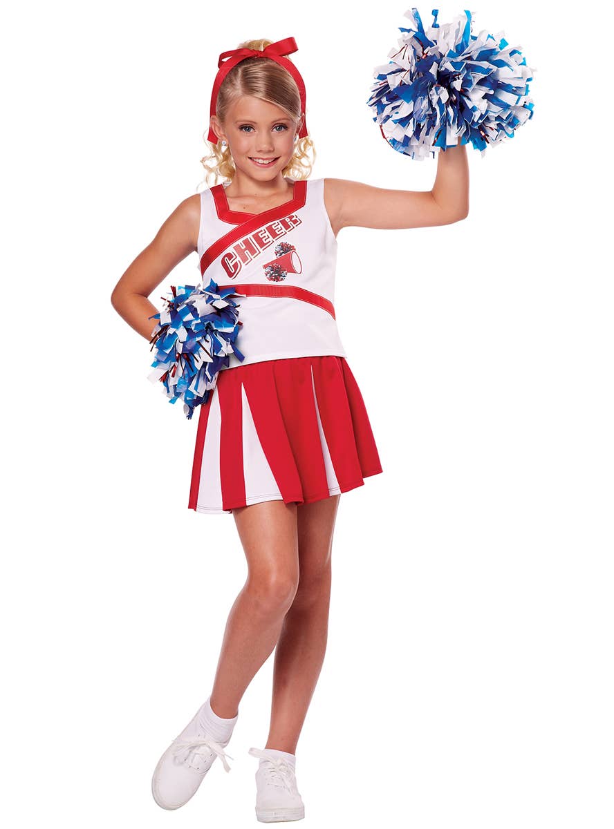 Girl's High School Cheerleader Costume Uniform Front View