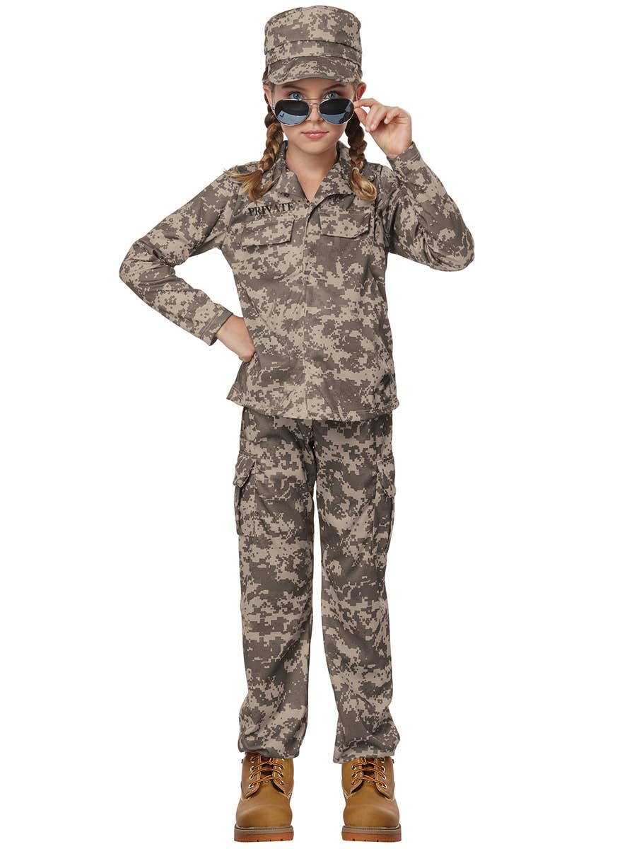 Child's  Military Soldier Unisex Fancy Dress Costume Alt View