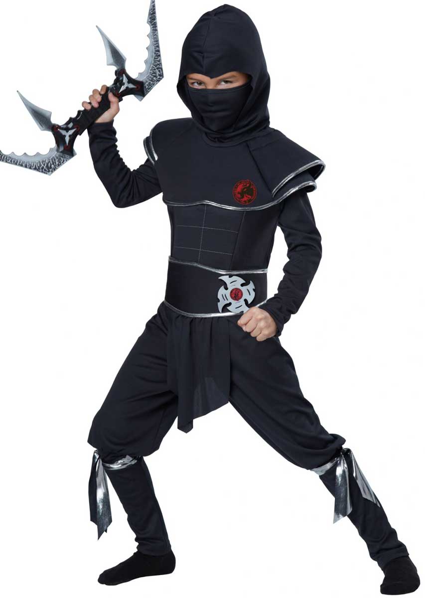 Japanese Ninja Warrior Fancy Dress Costume Front View