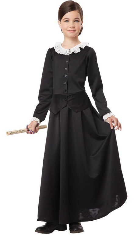 Girls Susan B Anthony Fancy Dress Costume Main Image