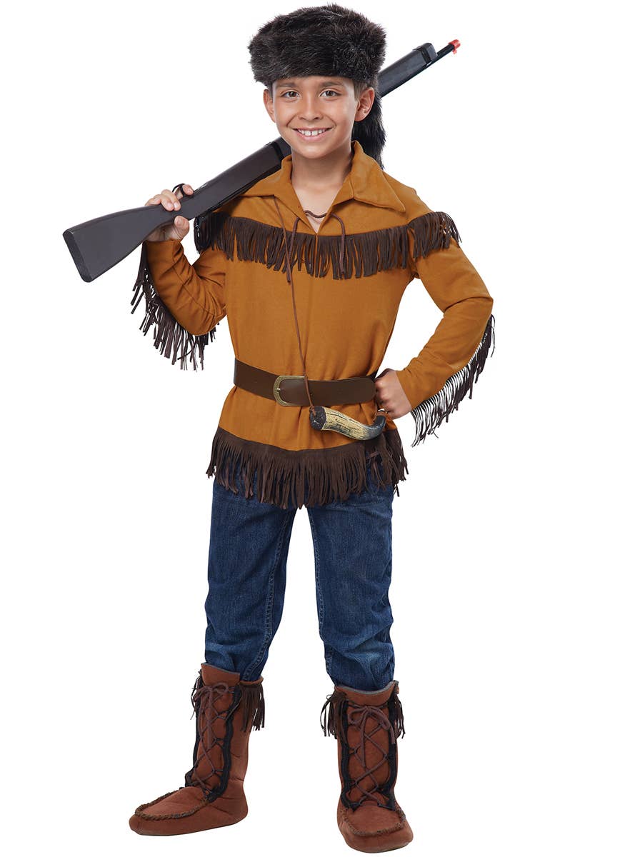 Wild West Frontiersman Boys Costume Front View