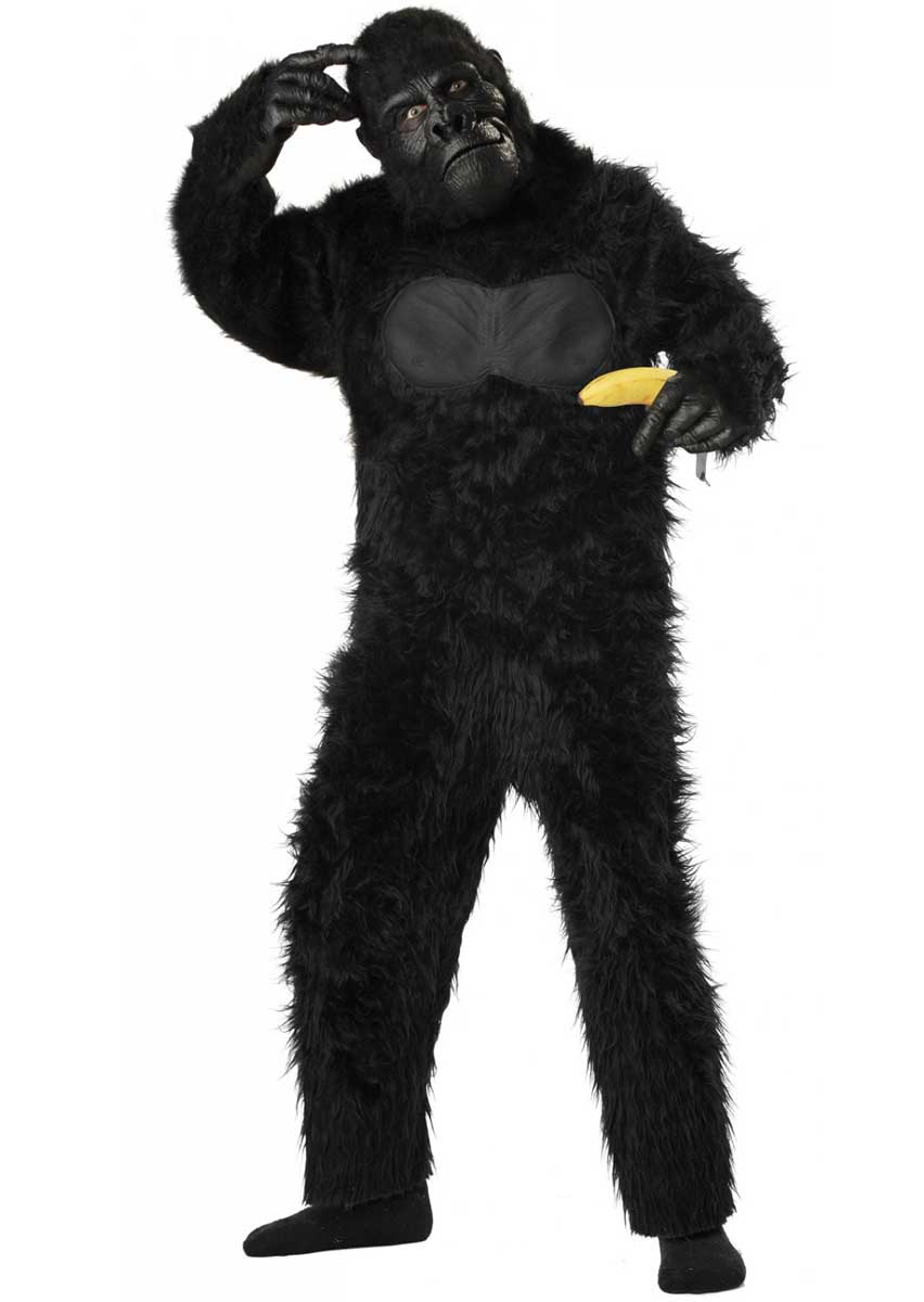 Kids Hairy Ape Fancy Dress Costume Front View