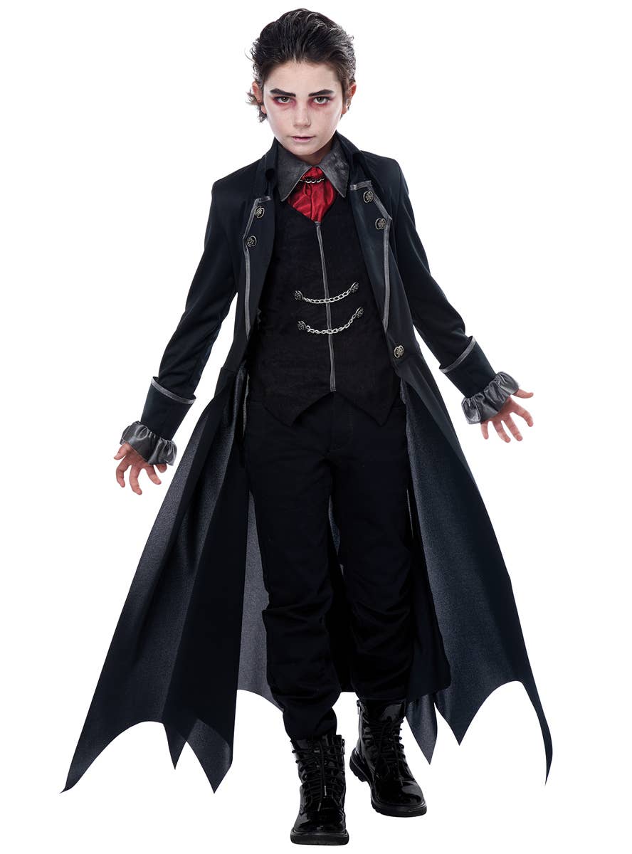 Deluxe Gothic Vampire Boy's Halloween Costume - Alternative Image