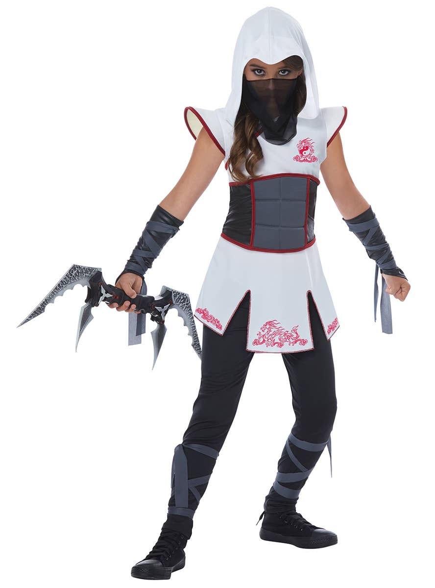 Fearless Ninja Warrior Girls Fancy Dress Halloween and Bookweek Costume Main Image 