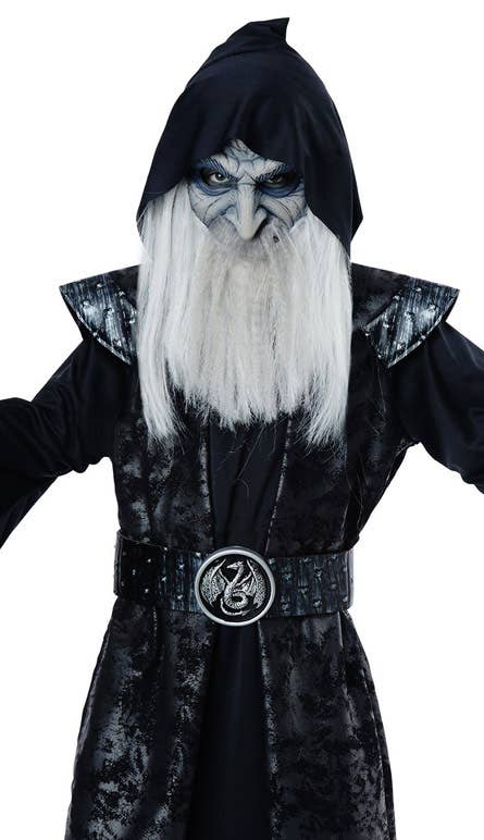 Dark Wizard Boys Halloween Fancy Dress Costume - Close Image
