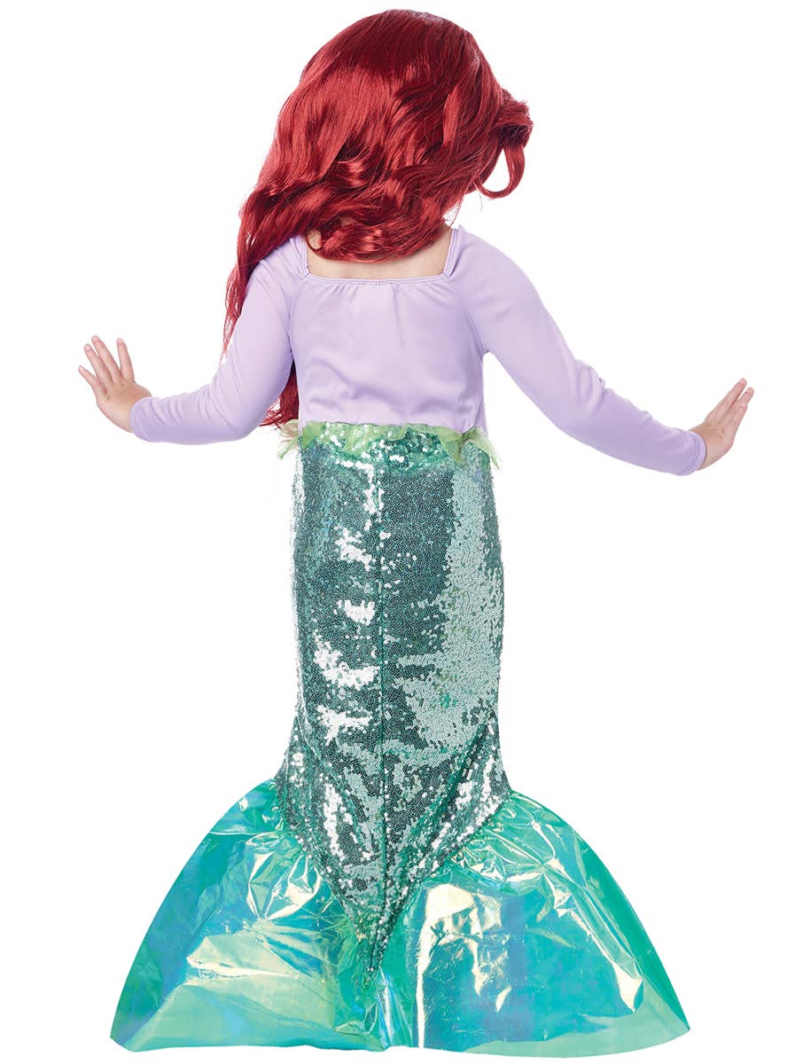 Princess Ariel Toddler Girl's Marvellous Mermaid Costume - Back Image 