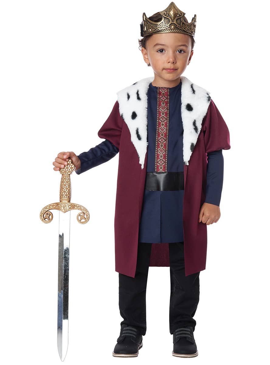 Boy's Medieval Little King Toddler Costume - Front Image