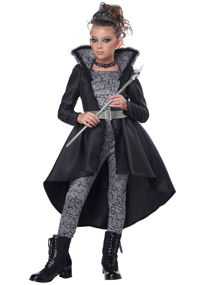 Gothic Princess Girl's The Prin-Sass Costume - Alternative Image