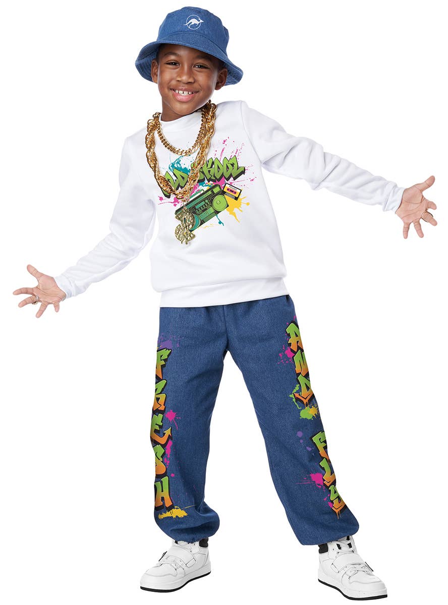 Boys 90s Hip Hop Rapper Costume 90s Dress Up Costume for Boys