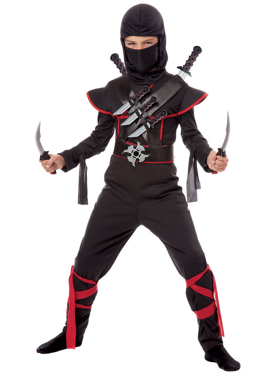 Stealthy Ninja Boys Costume Weapon Set Front Image