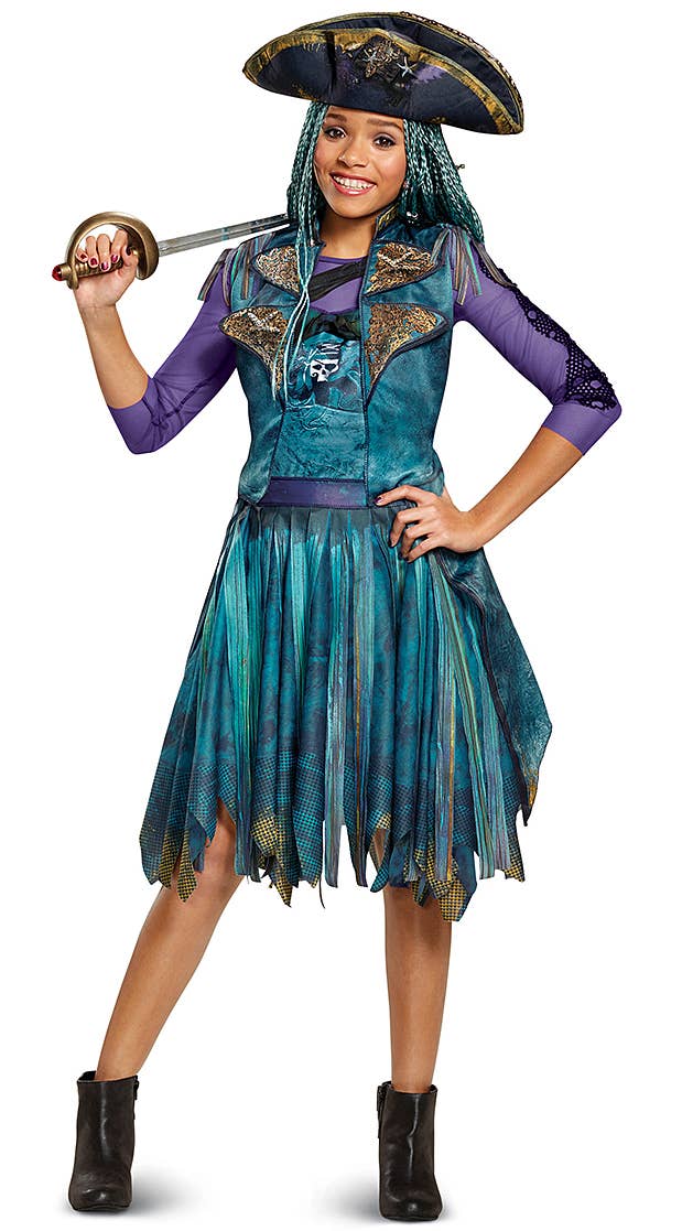 Uma Descendants 2 Disney Classic Isle Look Girl's Fancy Dress Pirate Costume Second Image