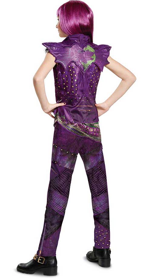Mal Descendants 2 Disney Girl's Purple Costume Back Image