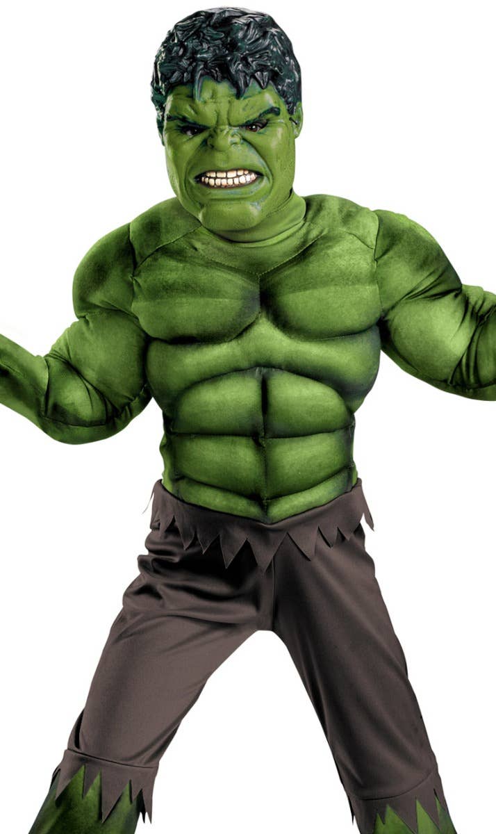 Avengers Hulk Boy's Muscle Chest Costume Close up Image