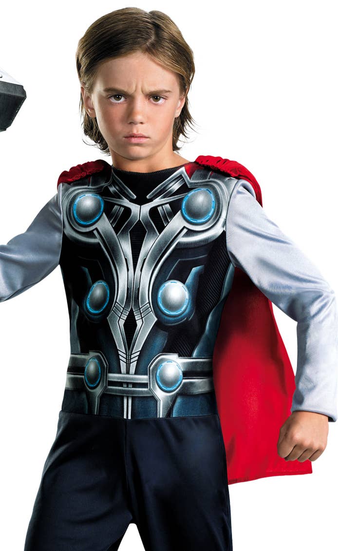 Boys Avengers Superhero Thor Fancy Dress Costume Close Image